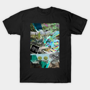 lebeau urban landscape collage with ecopop mexican patterns T-Shirt